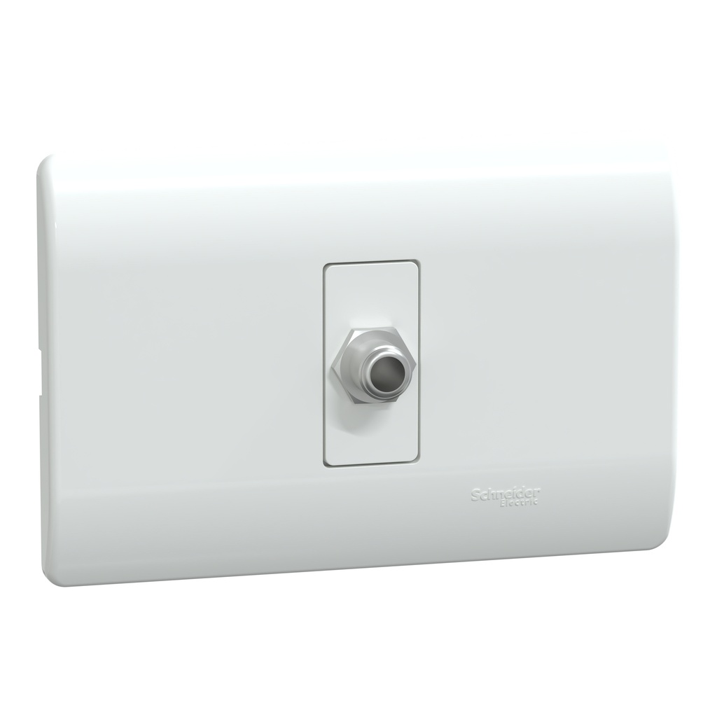 [MWD130317722] Toma Tv Coaxial Blanco Schneider Linea Genesis