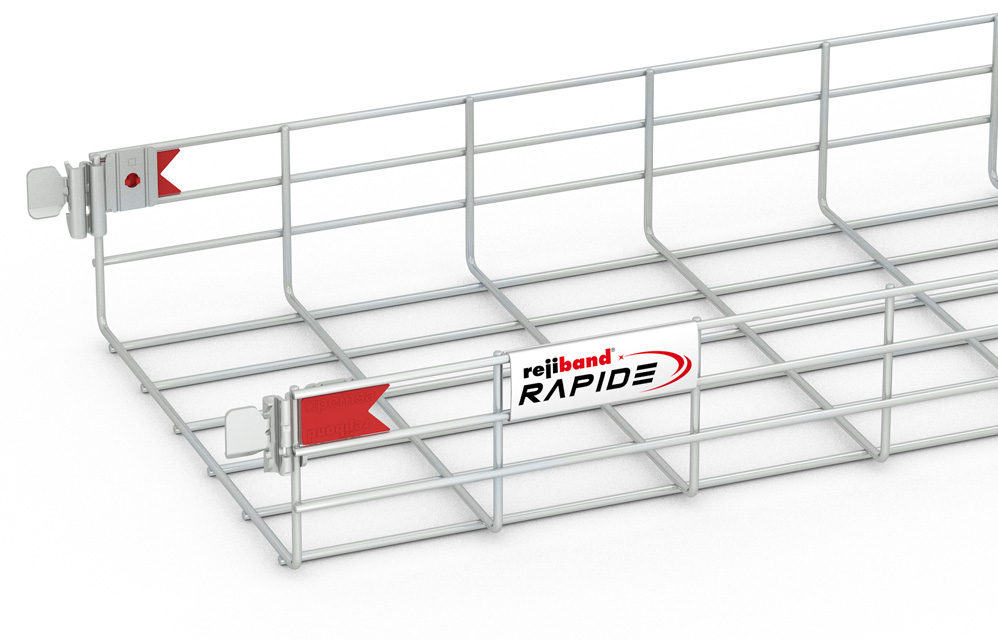 [60513300] Bandeja Malla 100Mm X 300Mm X 3.0 Mts Rapide Incluye 2 Uniones Electrozincada Rejiband Pemsa