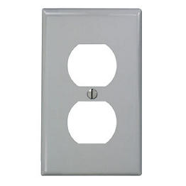 [80703-GY] Tapa P/Toma Doble Leviton Gris Nylon