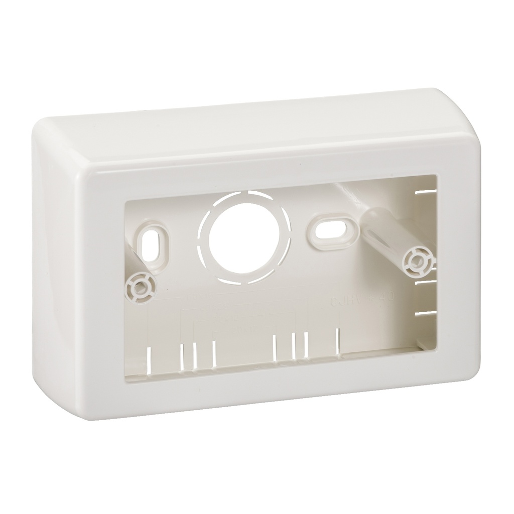 Caja 2X4 Sobreponer 40Mm Fondo Blanca Sin Tuerca Dexson