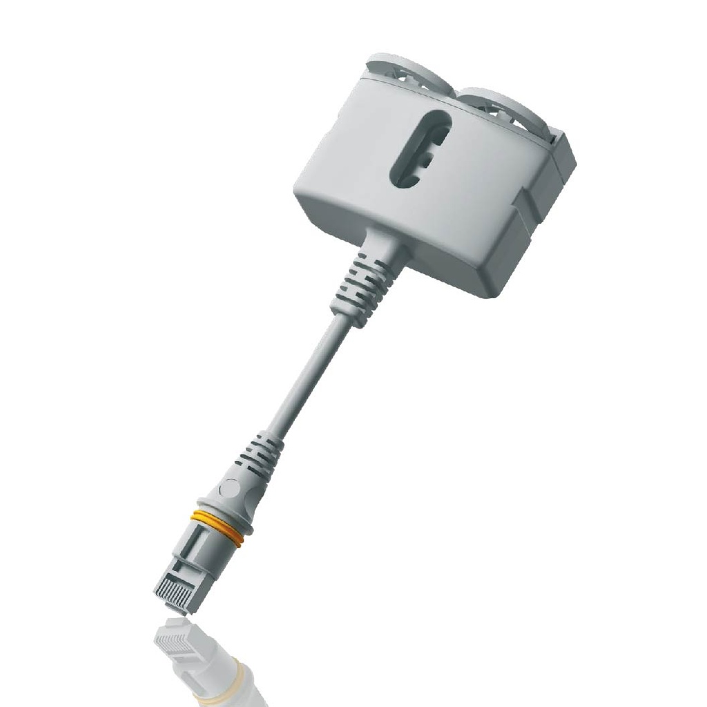[MJB2002-11250] Caja Conexion Modular 2 Puertos Cable 1250Mm Ipx6 Blanco Linak