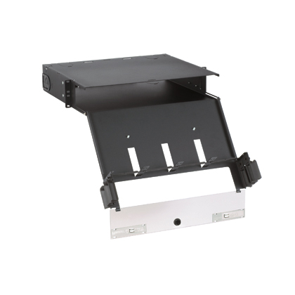 [FCE2U] Bandeja Fibra 2U Rack Deslizable Panduit P/8 Placas