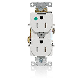 Toma 15A 125V Tamper Resistant Grado Hospitalario Leviton Blanca