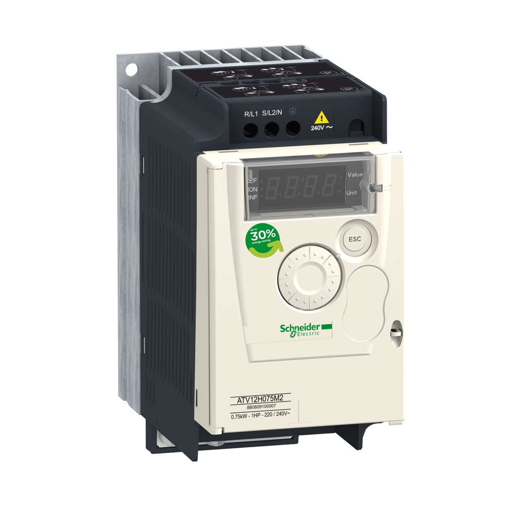 [ATV12H075M2] Variador Velocidad Atv12 0.75Kw 1Hp 200-240V Monofasico Schneider