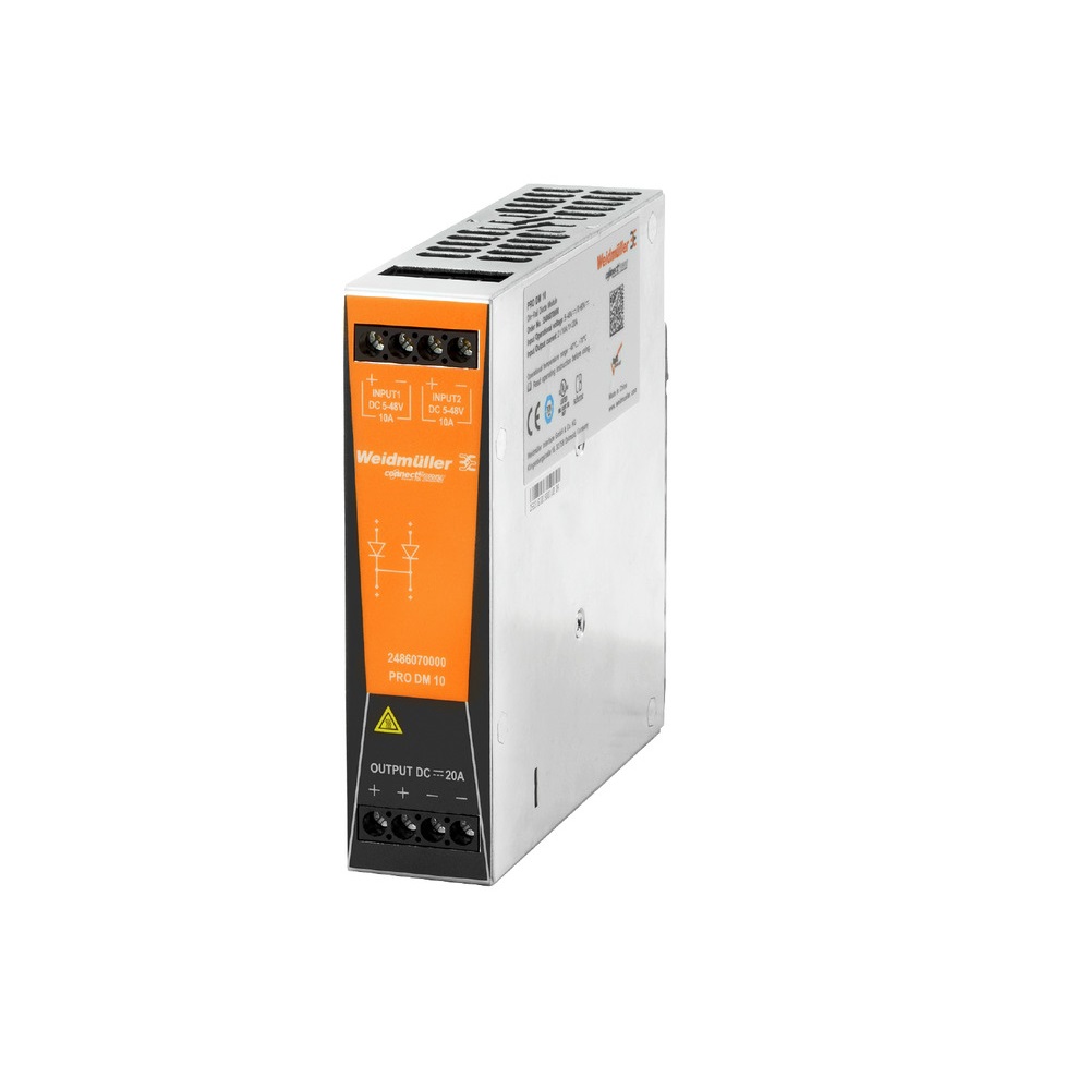 Modulo Redundancia 5-48Vdc 10A Entrada Con Diodos Salida Hasta 20A Weidmuller _2486070000