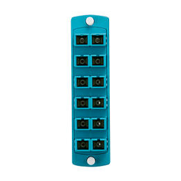 [5F100-2QC] Acople Fibra Sc Multimodo Om3/Om4 Placa Para 6 Duplex 12 Hilos Leviton