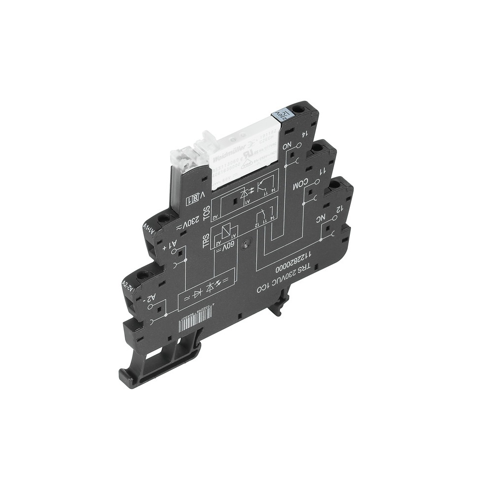 [TRS 120VUC 1CO] Relevo 120Vac-Dc 1 Contacto 5 Pines 6A C/Base P/Riel C/Led Weidmuller _1122810000