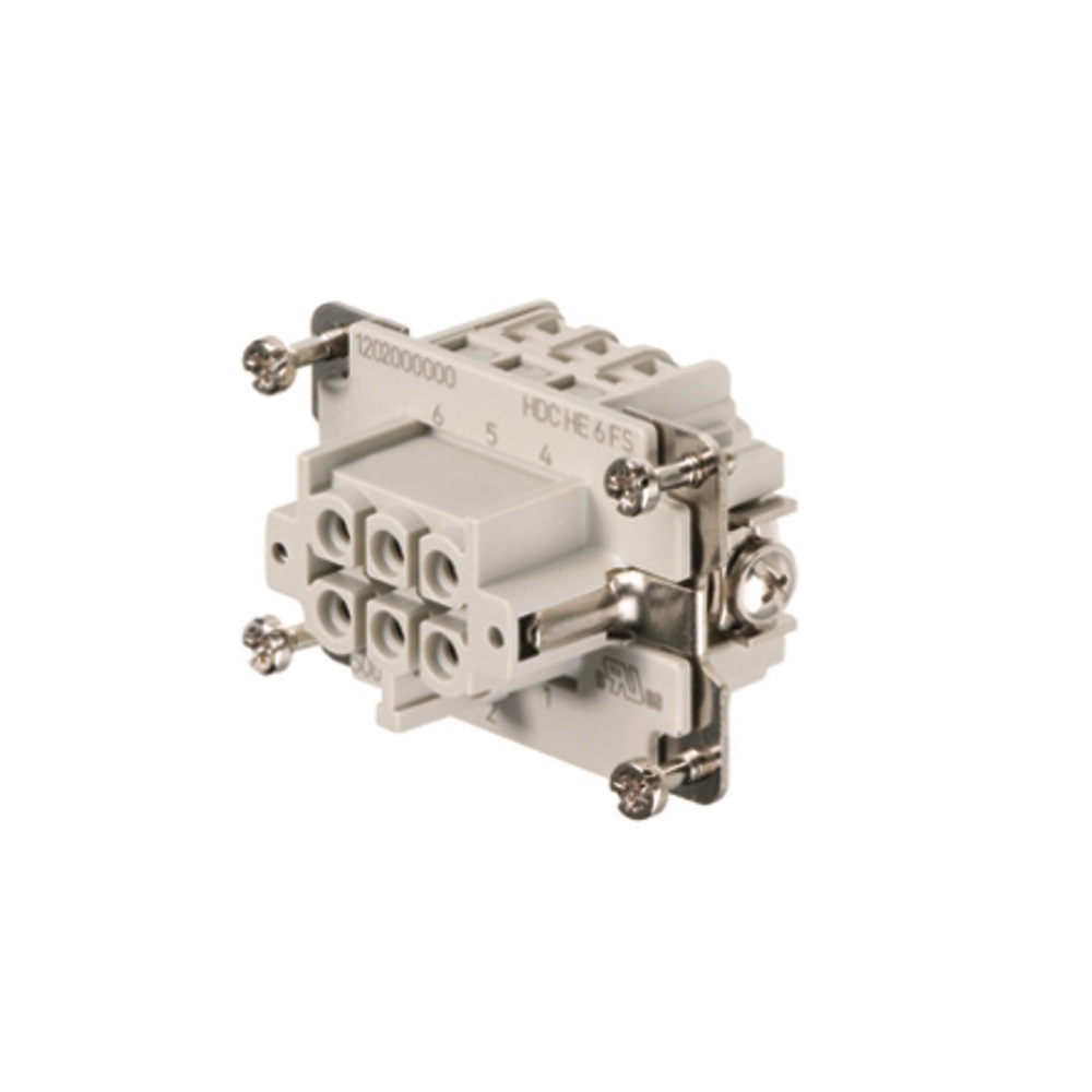 Conector Hembra 500V 24A 6 Polos Conex Tornillo Gr3 Weidmuller _1200200000
