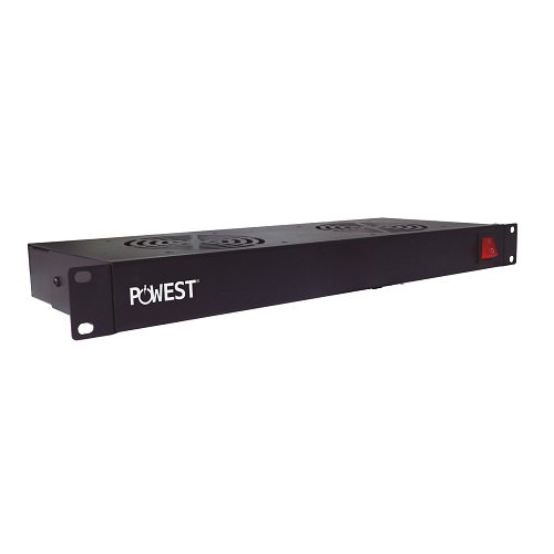 Kit Ventilador Doble Con Chasis 1Ru Powest
