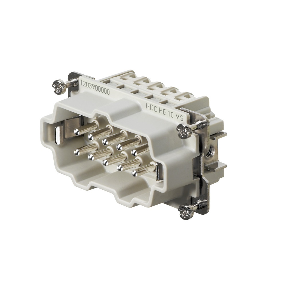 [HDC HE 10 MS] Conector Macho 500V 16A 10 Polos Conex Tornillo Gr4 Weidmuller _1203900000