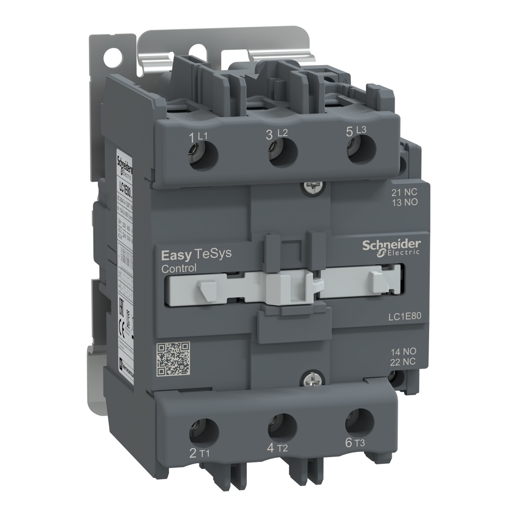 Contactor Easy 80A Ac3 1Na+1Nc 45Kw A 440V Bobina 220V Schneider