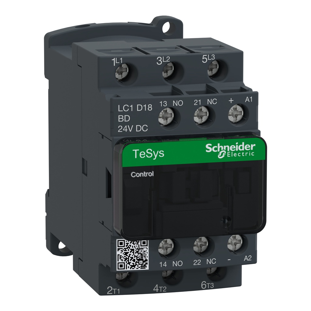 Contactor 18A 4Hp Na+Nc 24Vdc Schneider