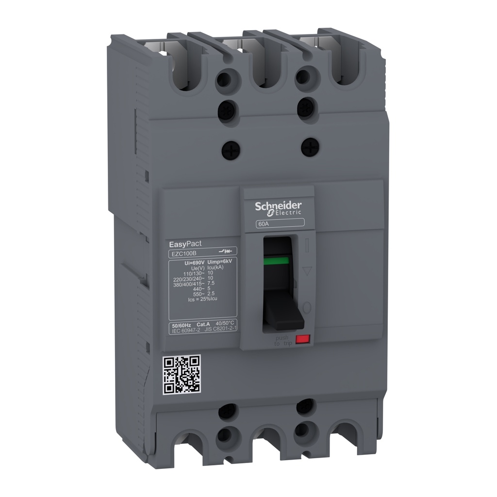 Interruptor 15A 600V Schneider Easypact 10Ka A 240V Y 5Ka A 440V