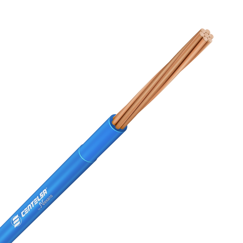[THWN-14AZ-M] Cable Thhn/Thwn-2 #14Awg Cobre Azul 600V 90 Grados Centelsa X Mts 200351