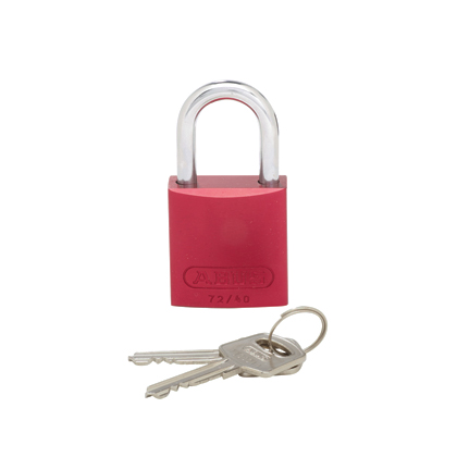 [PSL-7] Candado Cuerpo Aluminio Y Grillete 25Mm Panduit Rojo