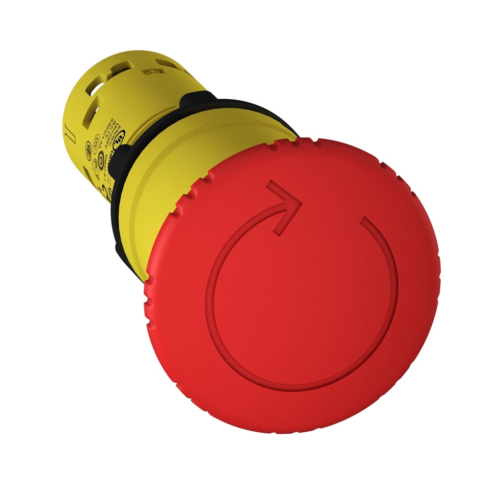 Parada Emergencia Plastica 1Na+1Nc 40Mm Schneider