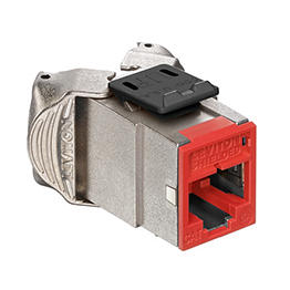 Toma Rj45 Categoria 6A Blindada Roja Atlas Leviton