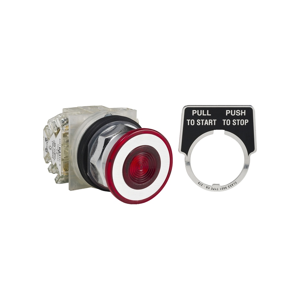 [9001KR9RH2] Botones Pulsadores 30Mm Con Con Enclavamiento Schneider