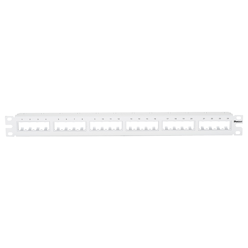 Herraje Patch Panel 24 Puertos Modular Plano Blanco Panduit