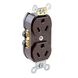 Toma Doble 15Amp 277V Nema 7-15R Leviton Tierra Automatica Cafe