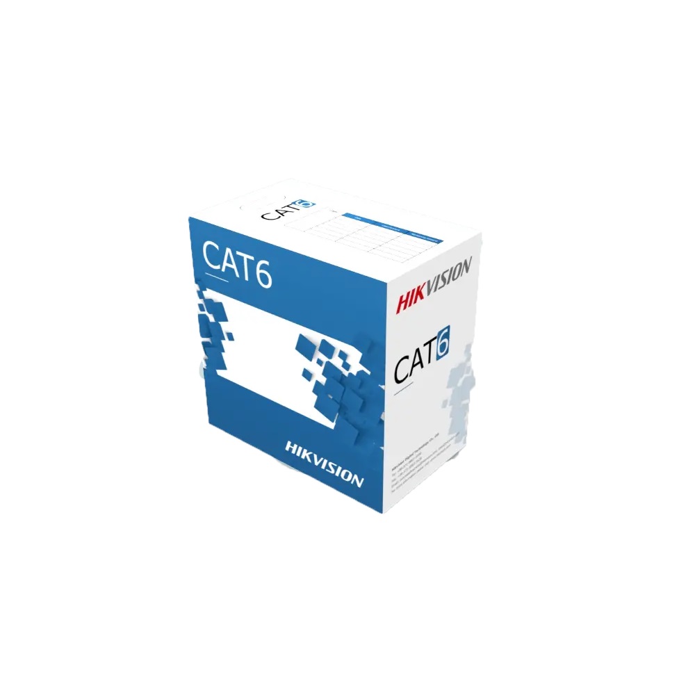 [DS-1LN6-UE-W] Cable Utp Categoria 6 Blanco Uso Red Datos/Cctv Cm 24Awg Ul Hikvision Cajax305Mts 307400070