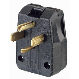 Clavija 30/50A 125/250V 3P+T Hoja Recta Nema 1430P/1450P Negra