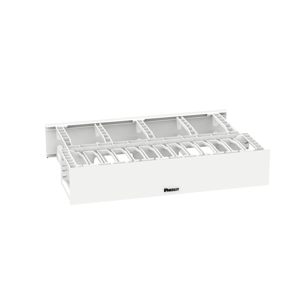 [NM2WH] Organizador Horizontal 2U Rack Frontal Trasero Alta Densidad Blanco Panduit