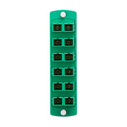 Acople Fibra Sc/Apc Monomodo Os2 Placa 12 Fibras Leviton