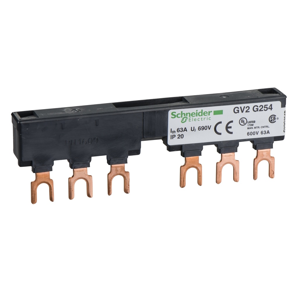 [GV2G254] Barraje 2 Salidas P/Guardamotor Gv2Me-P Paso 54Mm Schneider