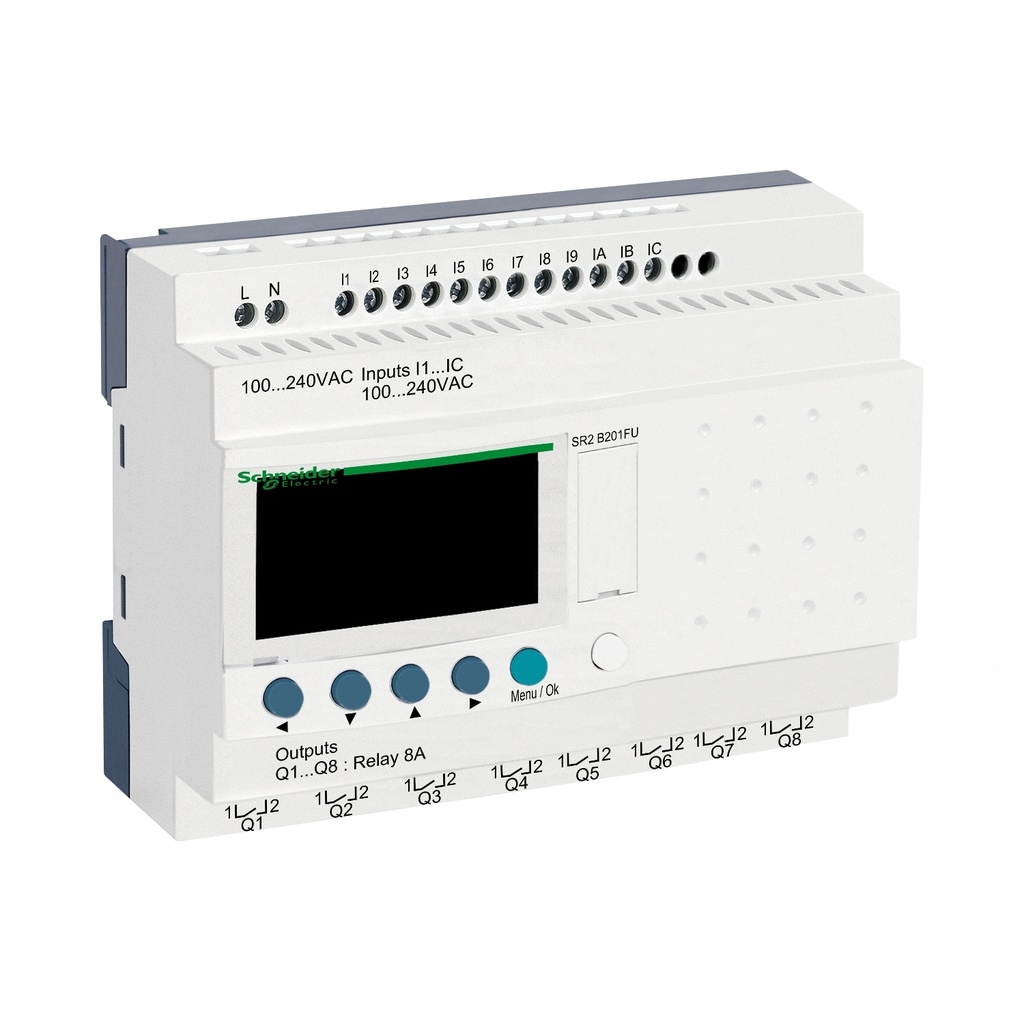 Zelio Ii 12E/8R 100-240Ac Reloj Pantalla