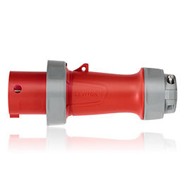 [460P7WLEV] Clavija 3P+T 60A 480V Grado Industrial ,Color Rojo Ip 67 Leviton