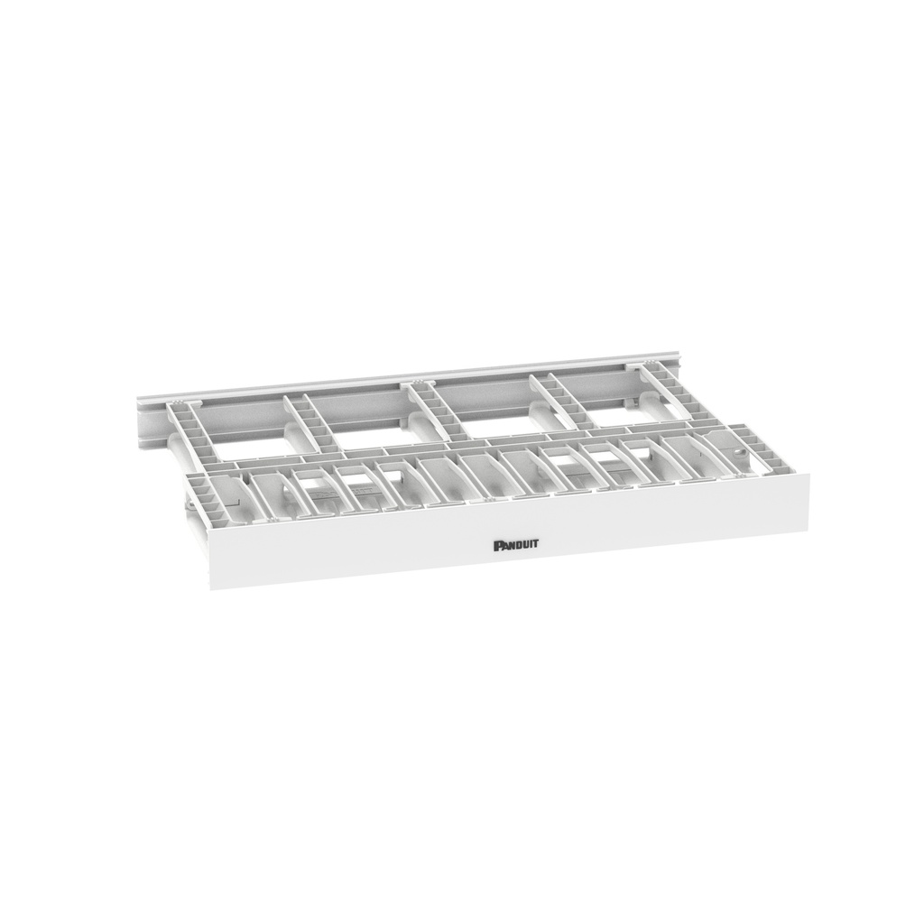 Organizador Horizontal 1U Rack Frontal Trasero Alta Densidad Blanco Panduit