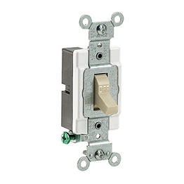 Interruptor De Palanca Silencioso De Ca 1 Polo 15A 120/277V Beige Leviton