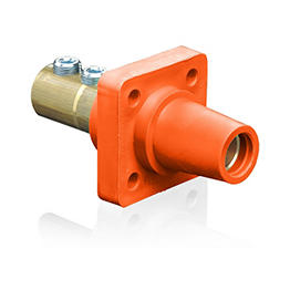 Conector Electrico Monopolar 2/0-4/0Awg Tornillo 90 Grados Hembra Naranja Leviton