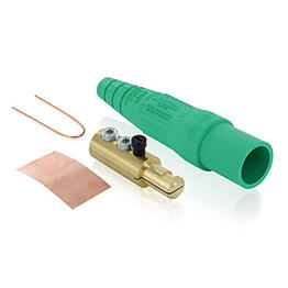 Conector Electrico Monopolar 2/0-4/0Awg Tornillo 600V 400A Macho Verde Leviton