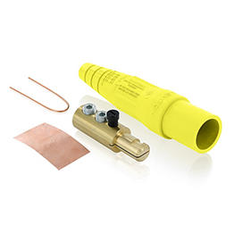[16D24-UY] Conector Electrico Monopolar 2/0-4/0Awg Tornillo 600V 400A Macho Amarillo Leviton