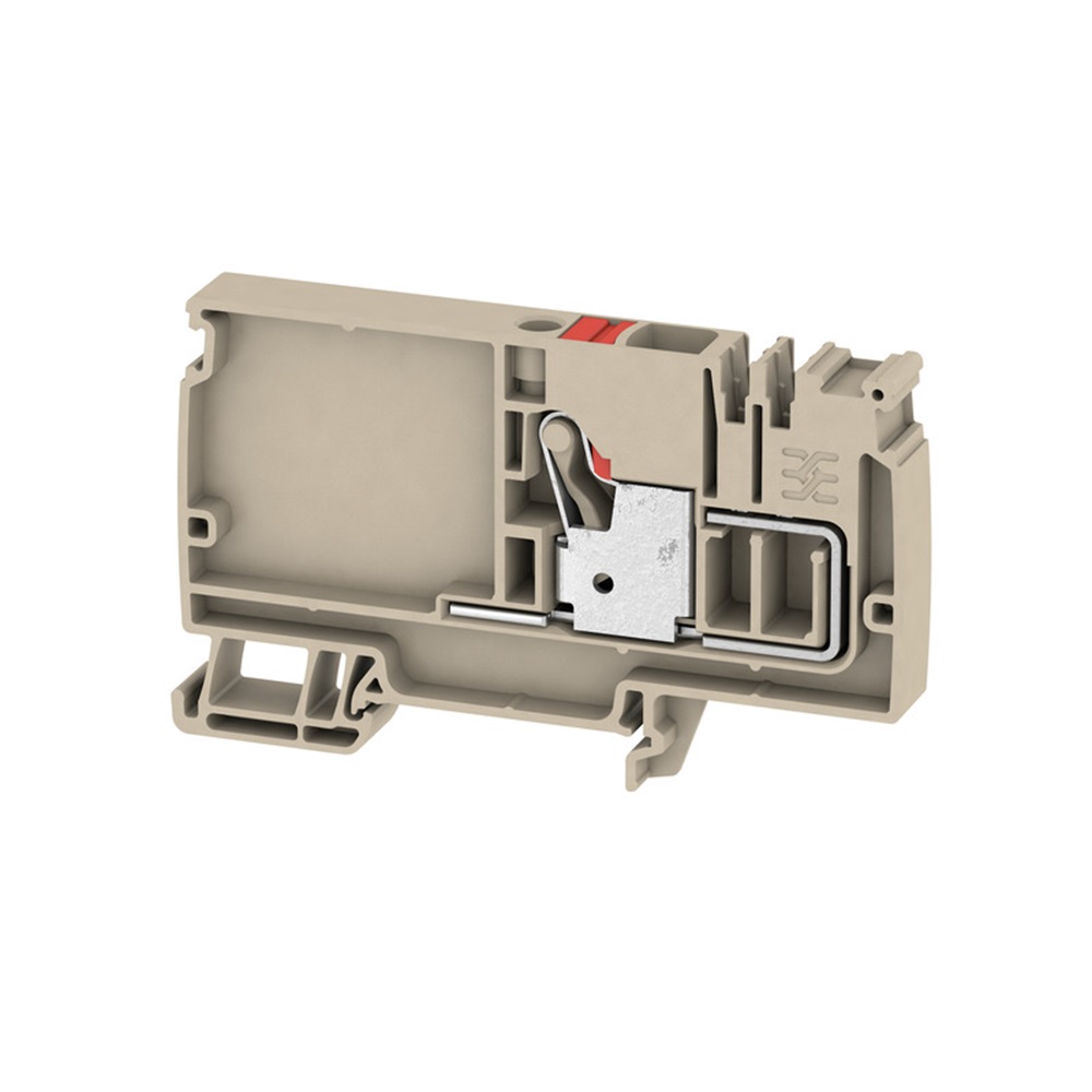 Borna 20-6Awg Push In 57A Alimentacion 10Mm2 800V Beige Rojo Weidmuller _1988190000