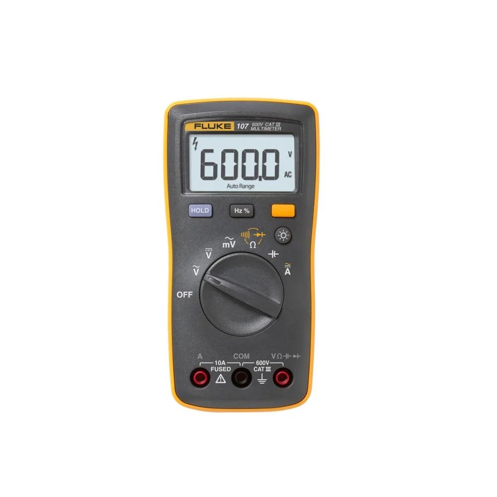 [FLUKE-107 ESP] Multimetro Digital De Bolsillo No True Rms Hasta 600V Ac/Dc 10A Ac/Dc Resistencia Diodo Capacitancia Cat Iii 600 V Fluke  4367953