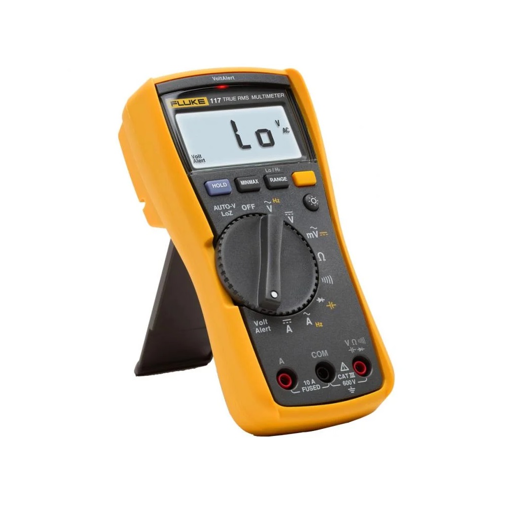 [FLUKE-117] Multimetro Digital True Rms Hasta 600V Ac/Dca Tecnología Voltalert 10A Ac/Dc Sobrecarga Hasta 20A Por 30 Segundos Capacitancia Resistencia Frecuencia Funcion Autovolt Automatico Voltaje Ac/Dc Cat Iii 600 V Fluke 2538815