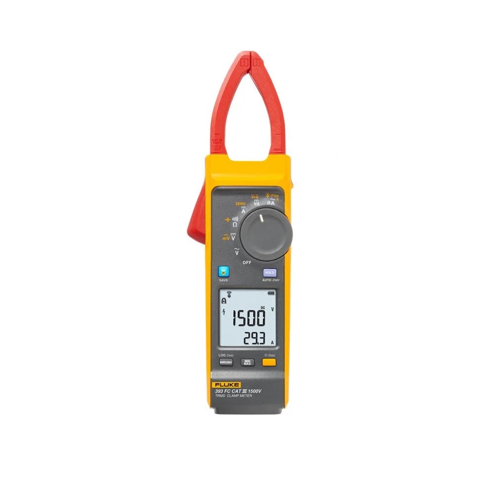 [FLUKE-393 FC] Pinza Amperimetrica De Corriente Inteligente True Rms Hasta 1000A Ac/Dc 1000V Ac 1500V Dc Con Iflex Hasta 2500A Ac Resistencia Capacitancia Fluke Connect Cat Iii 1500 V/Cat Iv 600 V Fluke 5274864