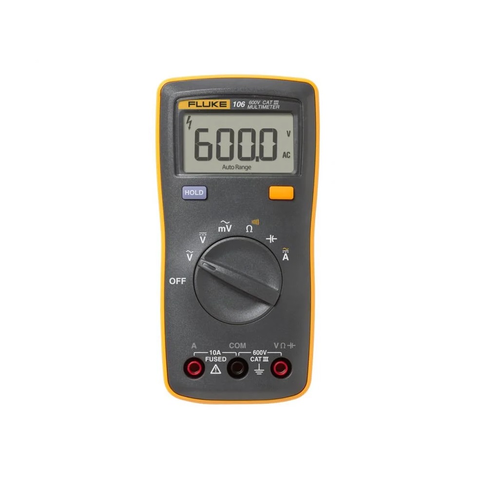 [FLUKE-106 ESP] Multimetro Digital De Bolsillo No True Rms Hasta 600V Ac/Dc 10A Ac/Dc Resistencia Capacitancia Cat Iii 600 V Fluke 4367911