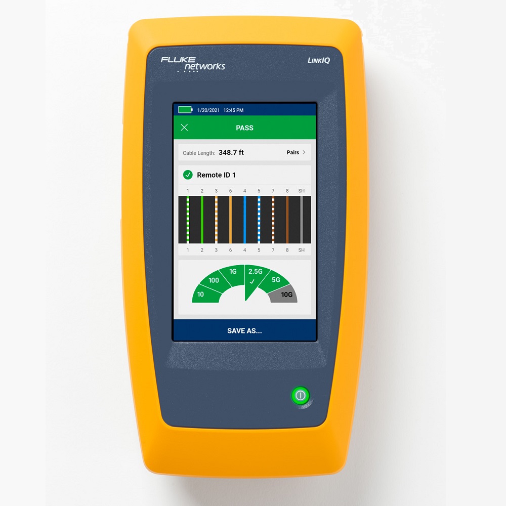 [LIQ-100] Comprobador/Calificador Linkiq De Cableado Par Trenzado Vertifica Rendimiento Hasta 10Gbase-T Mapa De Cableado Direccion Ip Nombre Numero Puerto Vlan Velocidades De Datos Ping Deteccion Prueba Poe Clase 1-8 Y Potencia Fluke 5226604