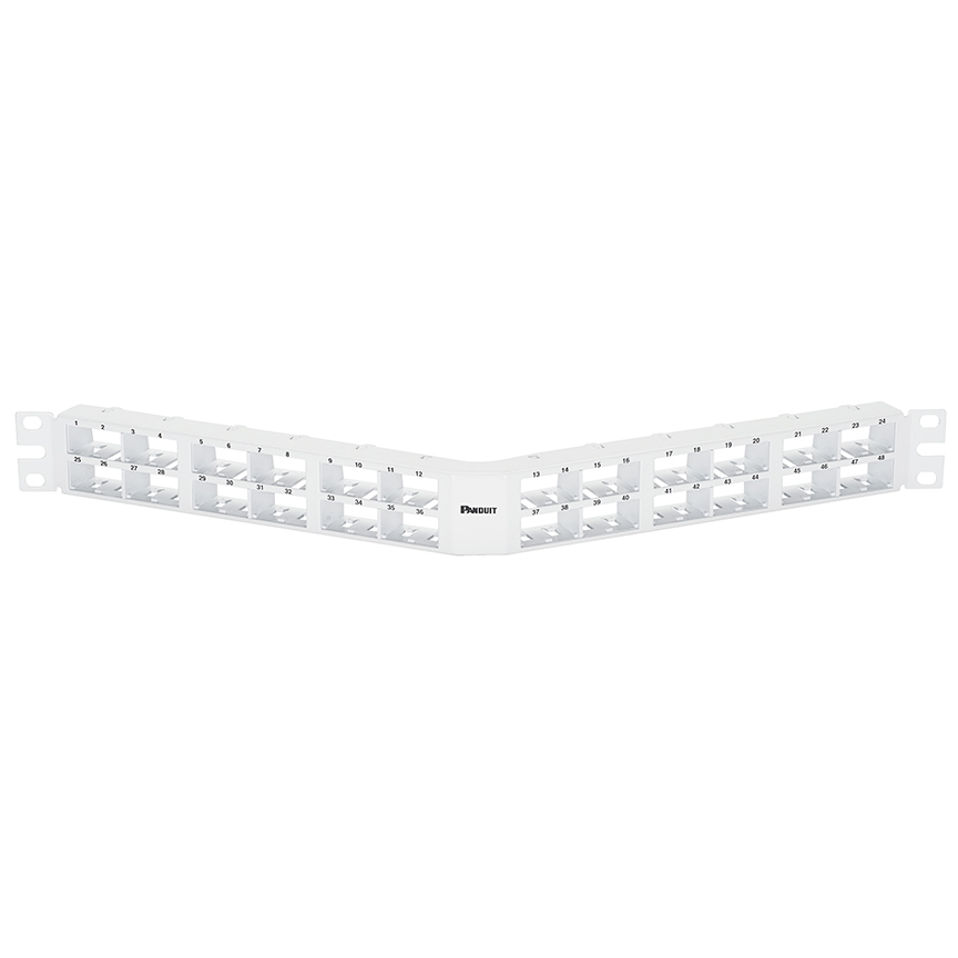 Herraje P/Patch Panel De 48 Puertos Alta Densidad Blanco 1Ru  Angulado Panduit