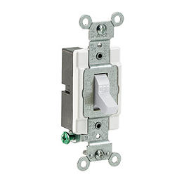 Interruptor De Palanca Silencioso De Ca 1 Polo 15A 120/277V Blanco Leviton