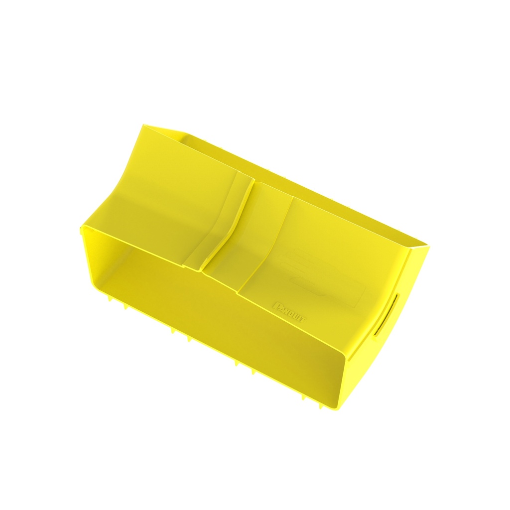 Angulo Vertical Interno 45 Grados 12X4 Amarillo Panduit Fiber Runner