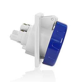 [W332-R9] Toma 32A 200-250V 3P+T 9H Azul Ip67 Montaje Tablero Leviton