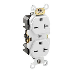 [5462-W] Toma 20A 250V Doble Nema 6-20R 2P+T Blanco Grado Industrial Leviton