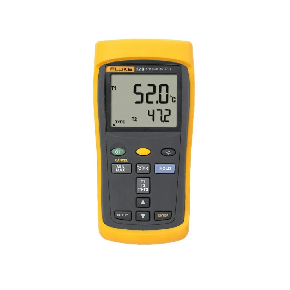 [FLUKE-52-2 60HZ] Termometro Digital Dos Entradas Medicion J,K,T Y E Rechazo Ruido 60Hz Fluke