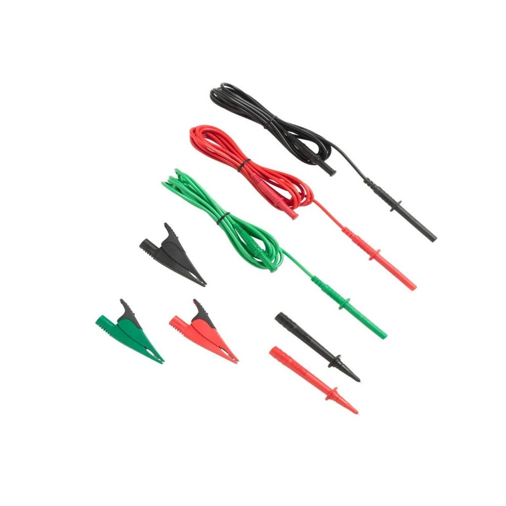 [TL1550B] Juego De Cables De Prueba Con Pinzas De Cocodrilo, Rojo/Negro/Verde Para 1550 Fluke 2788216