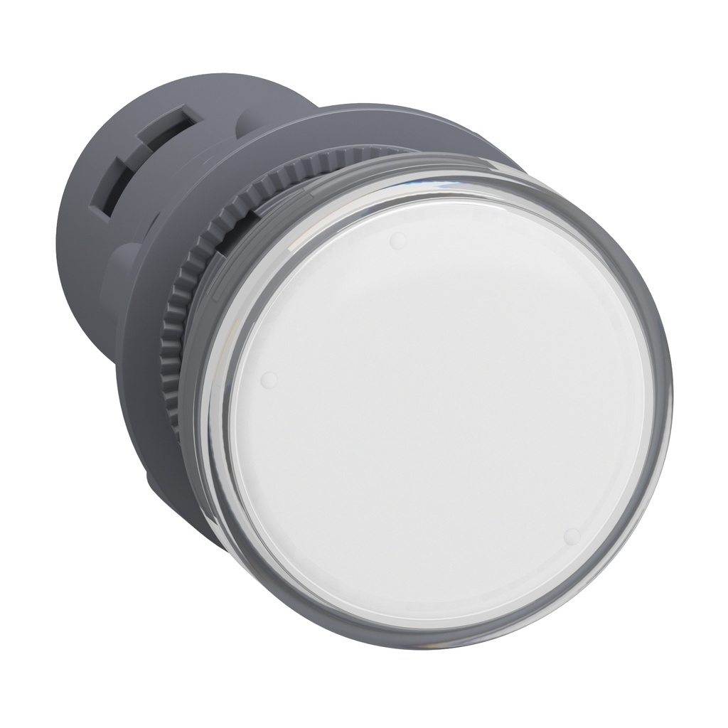 Luz Piloto Redonda Blanco 22Mm Led Integrado 220 -230 V Anti-Interferencias  Schneider